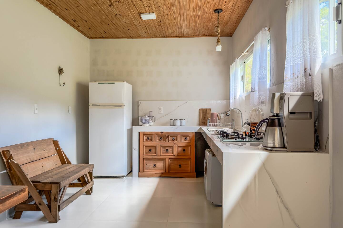 Cozinha equipada da Casa do Colono · Sítio Rhein|Dorf